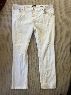 Refuel White Slim Men’s Jeans